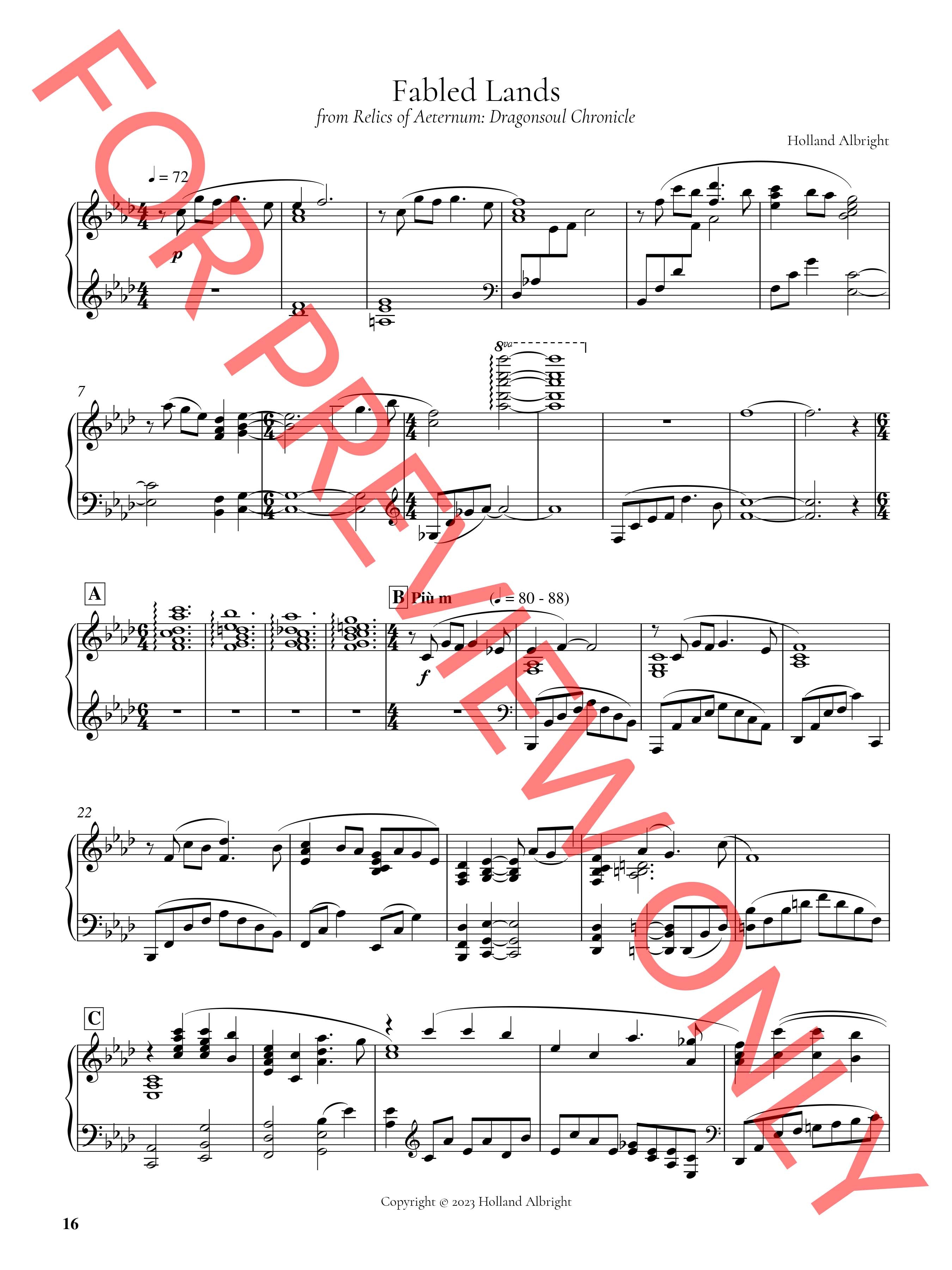 Relics of Aeternum (Piano Collection)