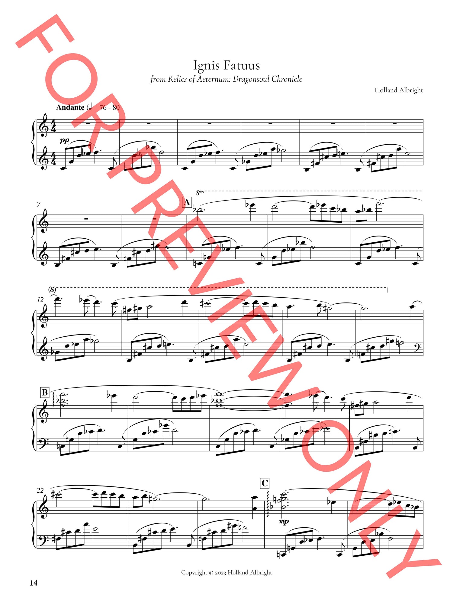 Relics of Aeternum (Piano Collection)