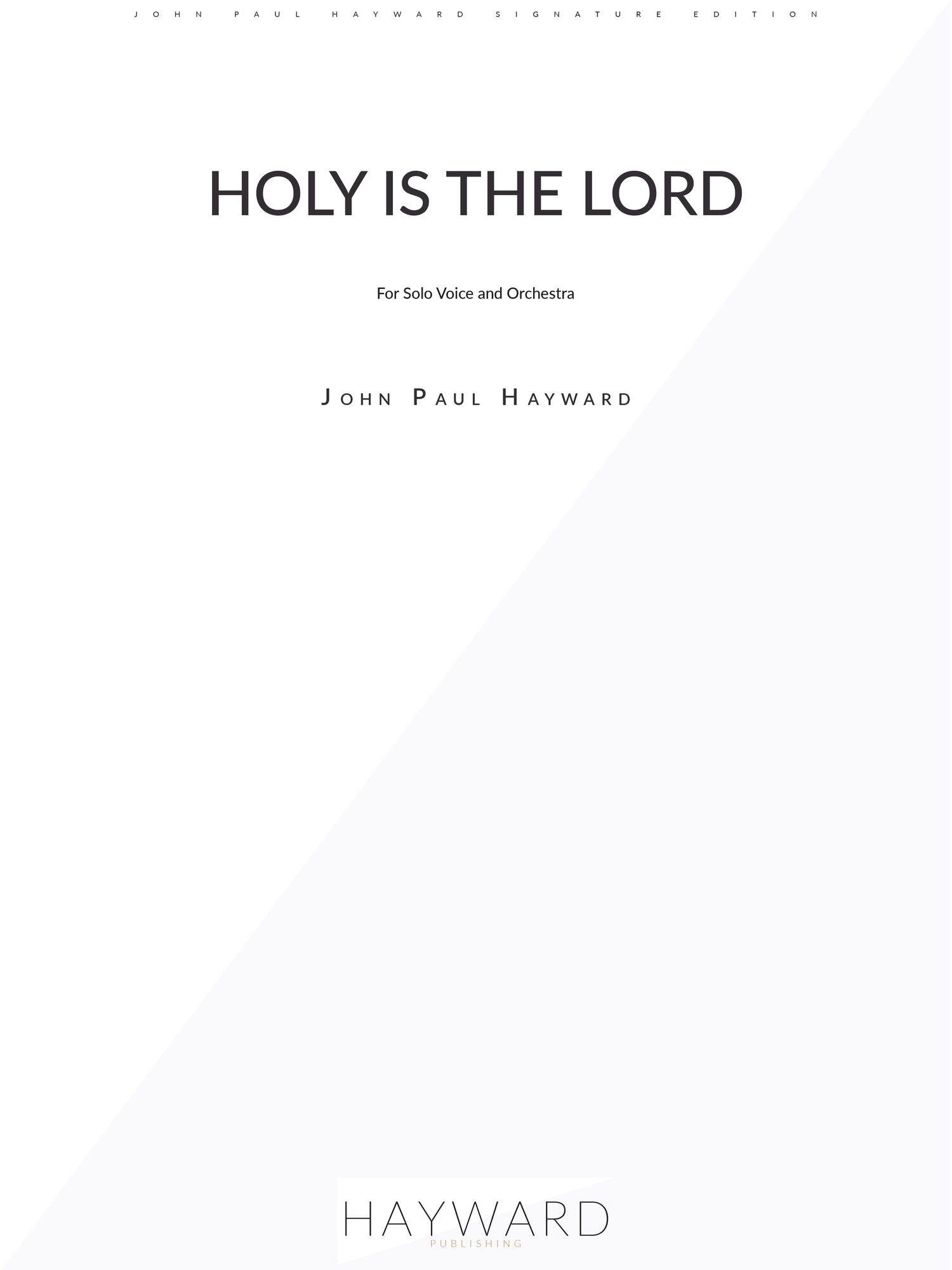 Holy is the Lord